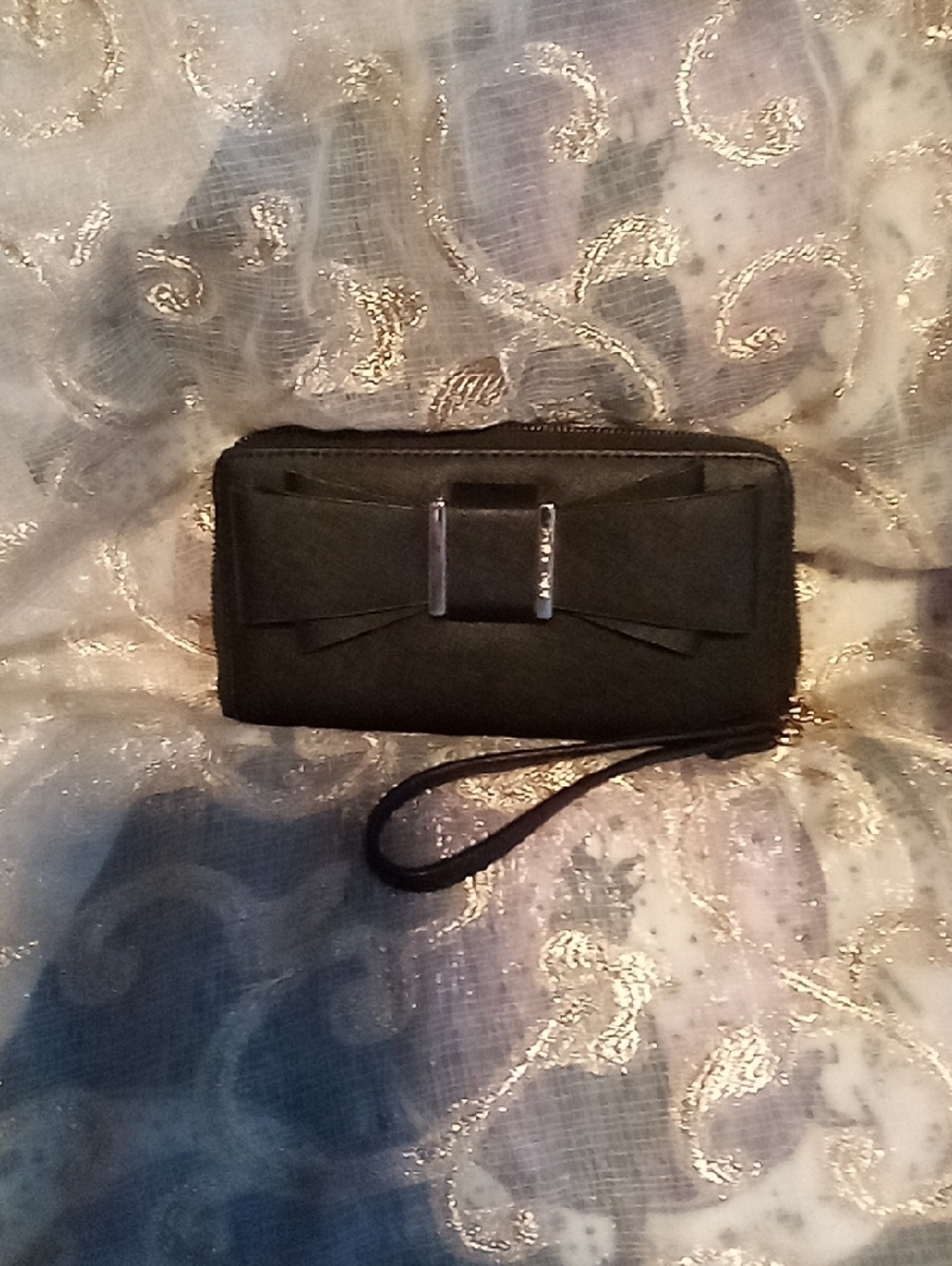 Betsey Johnson Black Bow Wristlet Wallet